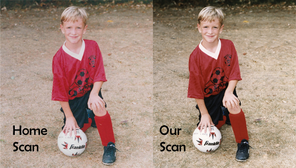 Comparison of an average home scan and our scan